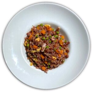 Riso Arlecchino con Verdure e Basilico